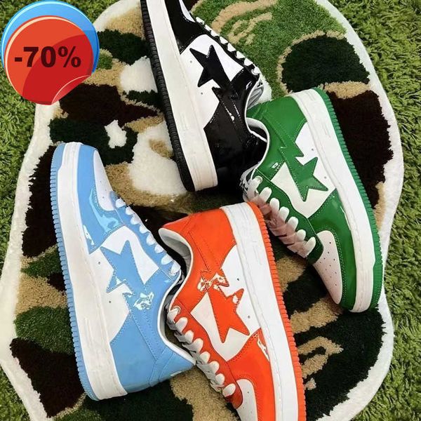 patent ape sandals r casual shoes platform sneakers sk8 sta bapestaly leather green black white bapely plate-forme for men women
patent ape sandals r casual shoes platform sneakers sk8 sta bapestaly leather green black white bapely plate-forme for men women