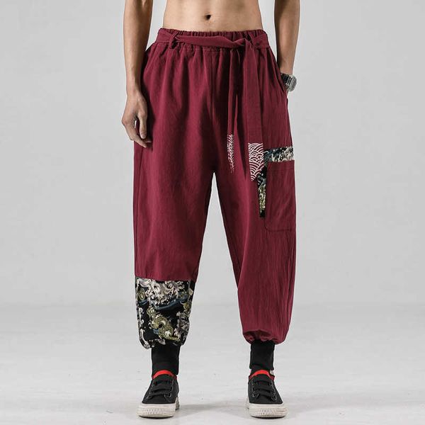 men's pants japanese kimono men cotton linen samurai come ukiyoe print belt retro harem pants haori baggy trousers harajuku hip hop z02, Black
men's pants japanese kimono men cotton linen samurai come ukiyoe print belt retro harem pants haori baggy trousers harajuku hip hop z02, Black