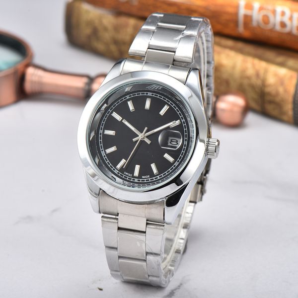 2023 luxury mens sports watches black dial designer brand quartz watch fashion stainless steel wristwatches male gift mens watches orologio, Slivery;brown
2023 luxury mens sports watches black dial designer brand quartz watch fashion stainless steel wristwatches male gift mens watches orologio, Slivery;brown