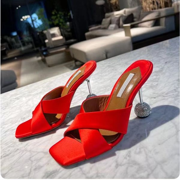 high heeled aquazzura slippers for womens satin sandals designer rhinestone studded heel shoe leather sole sandal 10cm heels 9v8v, Black
high heeled aquazzura slippers for womens satin sandals designer rhinestone studded heel shoe leather sole sandal 10cm heels 9v8v, Black