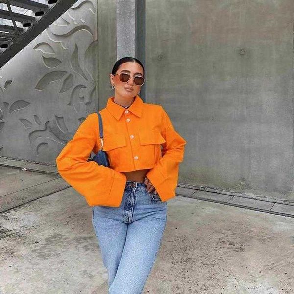 autumn shirt fashion solid color pocket short design sense temperament commute, White
autumn shirt fashion solid color pocket short design sense temperament commute, White