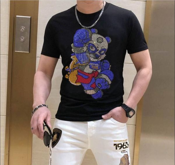 dropshipping hip hop men's designer rhinestone men's t-shirts punk clothes, White;black
dropshipping hip hop men's designer rhinestone men's t-shirts punk clothes, White;black