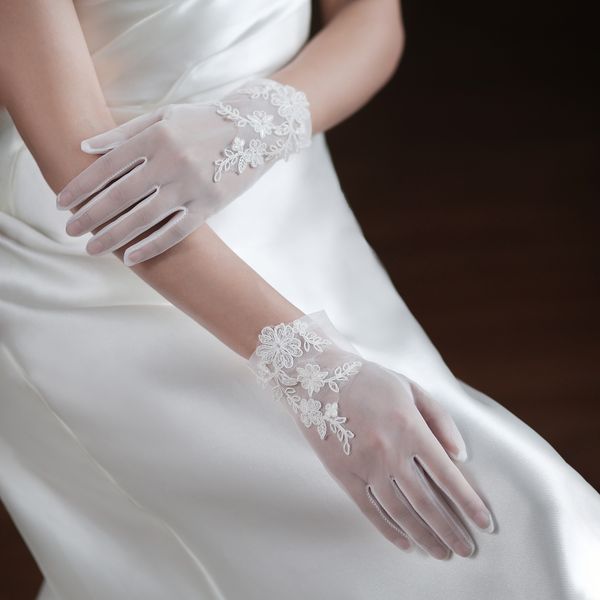 five fingers gloves wg060 exquisite wedding bridal white soft tulle lace appliqued short brides bridesmaid women marriage accessories 230225, Blue;gray
five fingers gloves wg060 exquisite wedding bridal white soft tulle lace appliqued short brides bridesmaid women marriage accessories 230225, Blue;gray