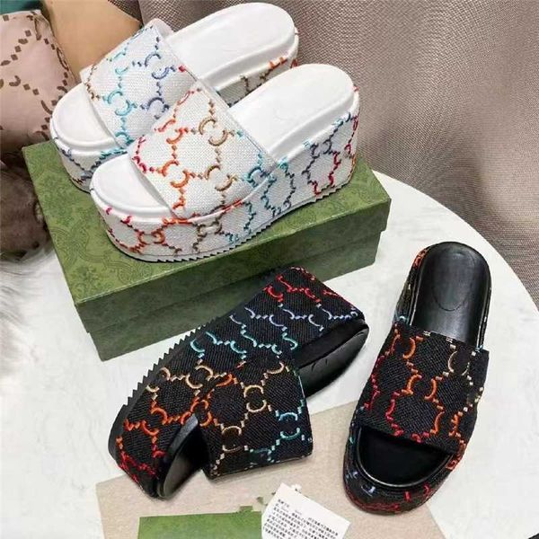 designer shoes g family slope heel slippers women's 2023 new embroidered letters thick bottom high height leisure word wearing sandals, Black
designer shoes g family slope heel slippers women's 2023 new embroidered letters thick bottom high height leisure word wearing sandals, Black