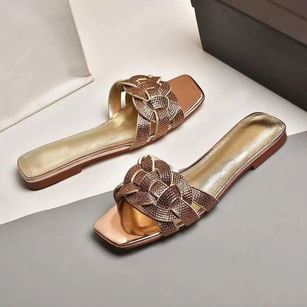 2021s summer beach slide tribute sandals flats intertwining straps strass flip flops slipper r outdoor slides sandalias 35-40, Black
2021s summer beach slide tribute sandals flats intertwining straps strass flip flops slipper r outdoor slides sandalias 35-40, Black