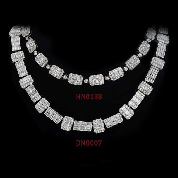 ale cubic zirconia iced out lab diamond rhodium plated multilayer baguette cuban chain necklace, Silver
ale cubic zirconia iced out lab diamond rhodium plated multilayer baguette cuban chain necklace, Silver