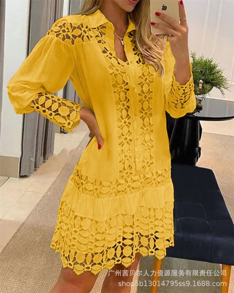 ethnic clothing hollow out floral solid color fashion casual guipure lace patch shirt dress mini y2k 230227, Red
ethnic clothing hollow out floral solid color fashion casual guipure lace patch shirt dress mini y2k 230227, Red