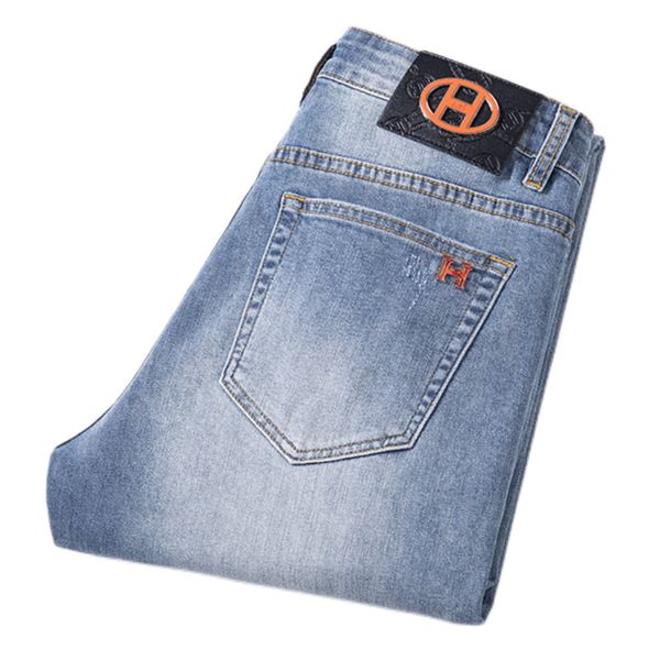 men's jeans spring summer thin slim fit european american high-end brand small straight double f pants q9545-1, Blue
men's jeans spring summer thin slim fit european american high-end brand small straight double f pants q9545-1, Blue