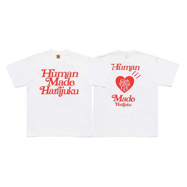 men's t-shirts human tee made cotton summer 2023 leisure casual cry letters love printed short t-shirt fashion brand, White;black