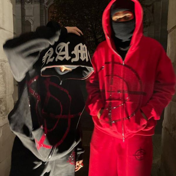 men's hoodies sweatshirts winter american y2k high street red black hoodie ironed diamond zip up cardigan men goth couple oversized cas
men's hoodies sweatshirts winter american y2k high street red black hoodie ironed diamond zip up cardigan men goth couple oversized cas