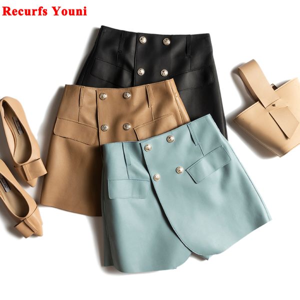 women's shorts lady genuine leather skorts women chic korean style culottes skirt femme buttons hip streetwear shorts with pocket 23022, White;black
women's shorts lady genuine leather skorts women chic korean style culottes skirt femme buttons hip streetwear shorts with pocket 23022, White;black
