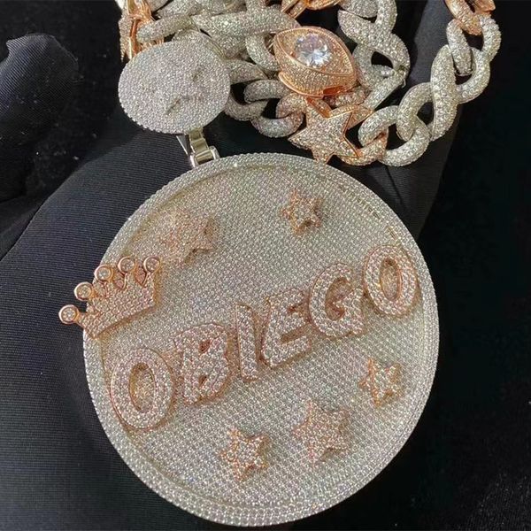 fashion gold plated bling iced out full cz stone custom name letter round pendant necklace mens bling jewelry gift, Silver
fashion gold plated bling iced out full cz stone custom name letter round pendant necklace mens bling jewelry gift, Silver