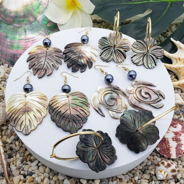hawaiian charm earrings natural black mother of pearl shell monstera leaf dangling earrings samoan flower beach turtle island jewelry women, Golden
hawaiian charm earrings natural black mother of pearl shell monstera leaf dangling earrings samoan flower beach turtle island jewelry women, Golden