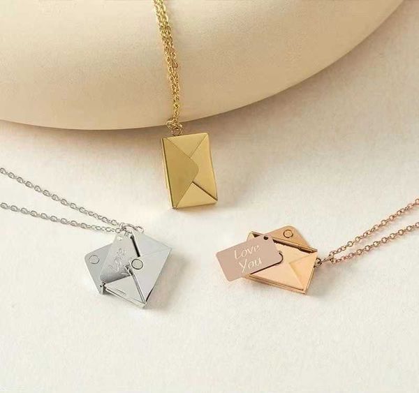 fengxinfeng necklace titanium steel lettered love letter envelope pendant creative design lovers net red necklace, Silver
fengxinfeng necklace titanium steel lettered love letter envelope pendant creative design lovers net red necklace, Silver