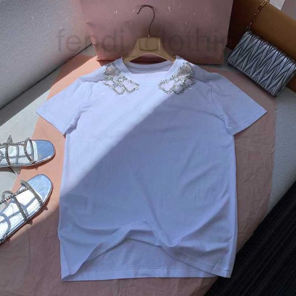women's t-shirt designer shenzhen nanyou high-end hollowed-out heavy work beaded round neck fashion celebrity temperament versatile sho, White
women's t-shirt designer shenzhen nanyou high-end hollowed-out heavy work beaded round neck fashion celebrity temperament versatile sho, White