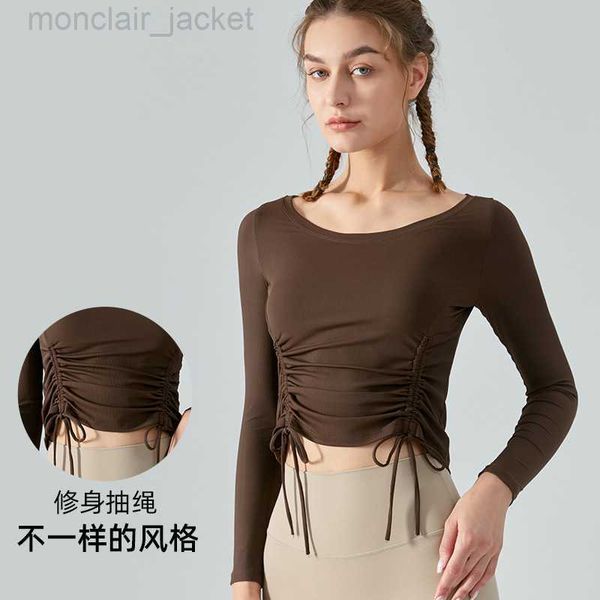 designer yoga long-sleeved female rib side pleated slim fit sports fashion running quick-drying fitness suit high end design, White
designer yoga long-sleeved female rib side pleated slim fit sports fashion running quick-drying fitness suit high end design, White