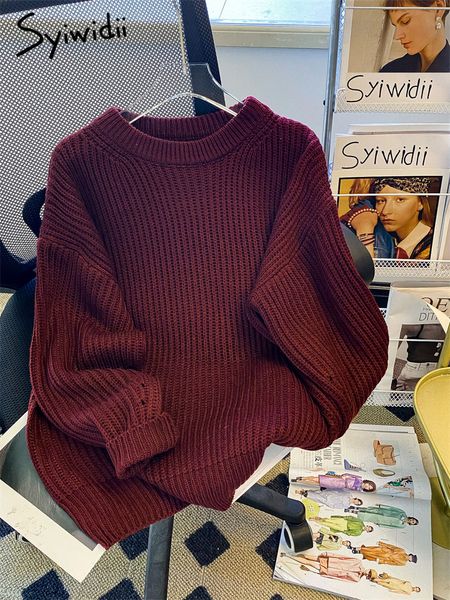 women's sweaters syiwidii oversized sweaters for women knit pullover autumn winter long sleeve causal fashion elegant ladies loose jump, White;black
women's sweaters syiwidii oversized sweaters for women knit pullover autumn winter long sleeve causal fashion elegant ladies loose jump, White;black