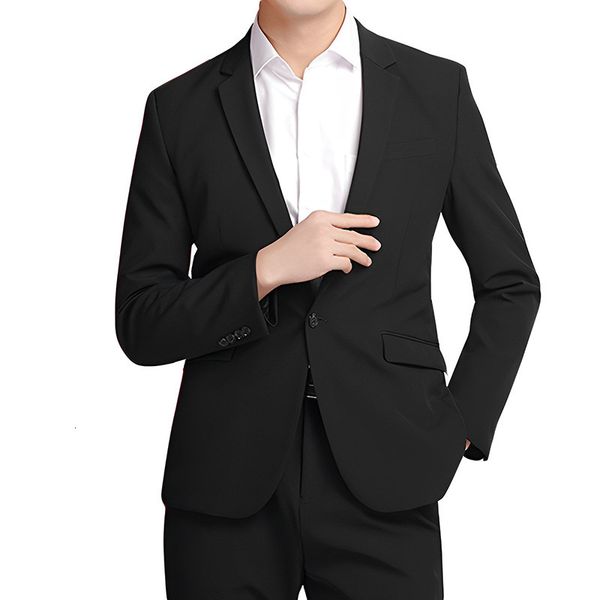 men's suits blazers men's 2 piece slim fit business suit set 1 button black blazer jacket pants solid wedding dress tux and trouse, White;black
men's suits blazers men's 2 piece slim fit business suit set 1 button black blazer jacket pants solid wedding dress tux and trouse, White;black
