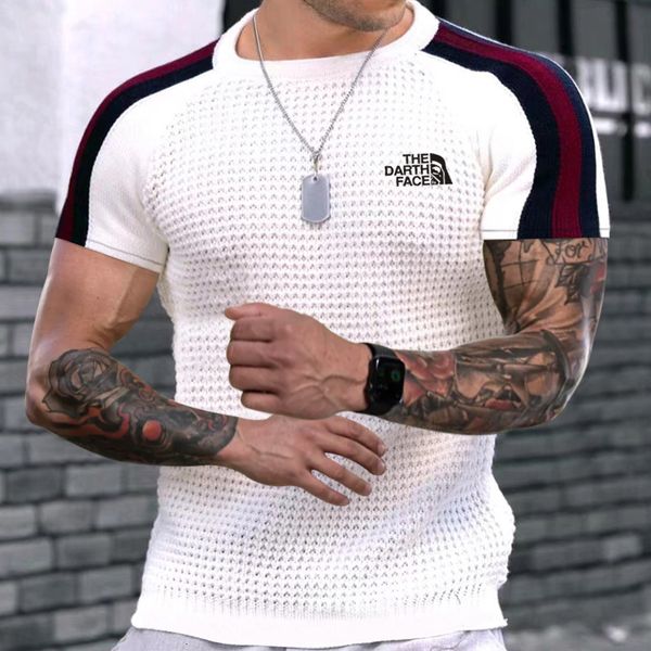 men's polos spring and summer waffle print round neck bottoming shirt trend color matching highquality casual knitted sweat 230227, White;black
men's polos spring and summer waffle print round neck bottoming shirt trend color matching highquality casual knitted sweat 230227, White;black