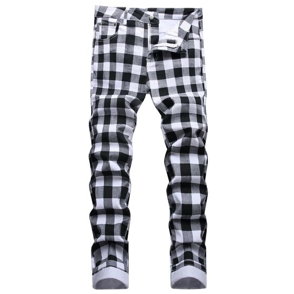 men's jeans white plaid streetwear stretch male personalized digital printing british style street fashion small straight 230225, Blue
men's jeans white plaid streetwear stretch male personalized digital printing british style street fashion small straight 230225, Blue