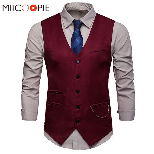 men's vests men suit vest fashion british style slim gilet men formal business sleeveless jacket waistcoat single breasted vintage vest, Black;white
men's vests men suit vest fashion british style slim gilet men formal business sleeveless jacket waistcoat single breasted vintage vest, Black;white