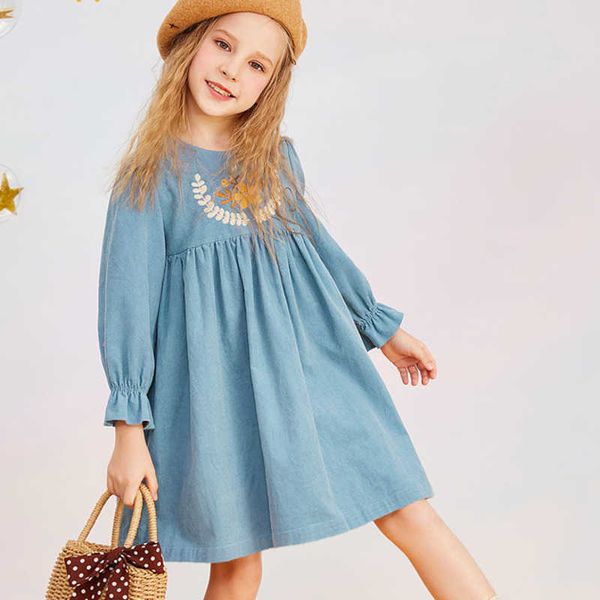 girl's dresses spring blue corduroy floral dress lolita child girls casual midi dress children dresses for teens party princess sundres, Red;yellow
girl's dresses spring blue corduroy floral dress lolita child girls casual midi dress children dresses for teens party princess sundres, Red;yellow