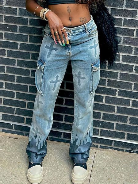 women's jeans sifreyr flame cross printed baggy jeans women fashion pocket patchwork vintage straight denim trousers y2k high waist got, Blue
women's jeans sifreyr flame cross printed baggy jeans women fashion pocket patchwork vintage straight denim trousers y2k high waist got, Blue