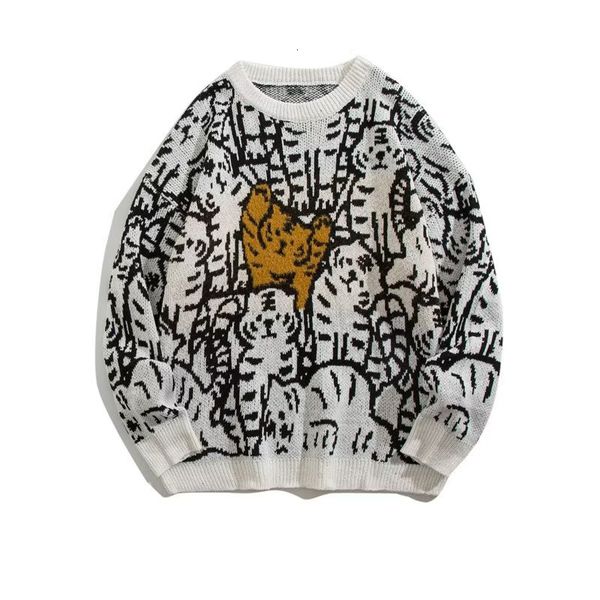 men's polos autumn winter sweater japan fashion harajuku clothing cartoon casual pullover oneck s 230227, White;black
men's polos autumn winter sweater japan fashion harajuku clothing cartoon casual pullover oneck s 230227, White;black