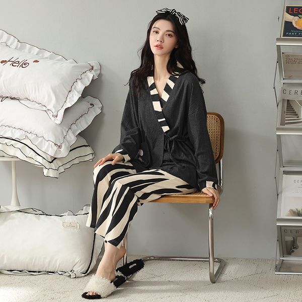 womens sleepwear qsrocio pajamas set kimono ins style cotton casual homewear v neck 2pcs nightgown 230227, Black;red
womens sleepwear qsrocio pajamas set kimono ins style cotton casual homewear v neck 2pcs nightgown 230227, Black;red