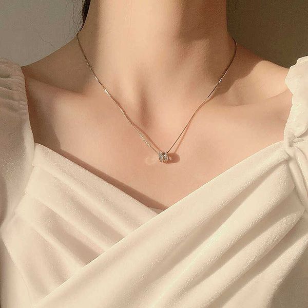 small necklace women's anti allergy simple ins clavicle chain pendant korean design, Silver
small necklace women's anti allergy simple ins clavicle chain pendant korean design, Silver