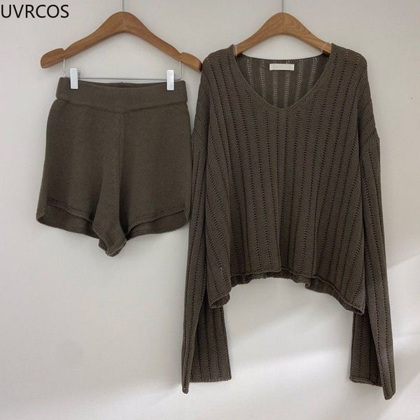 womens two piece pants fashion 2 sets outfits long sleeve pullover s high waist casual shorts elegant lady office suit knit 230227, White
womens two piece pants fashion 2 sets outfits long sleeve pullover s high waist casual shorts elegant lady office suit knit 230227, White