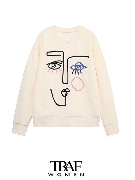 womens hoodies sweatshirts traf women fashion embroidery loose fleece vintage o neck long sleeve female pullovers chic 230227, Black
womens hoodies sweatshirts traf women fashion embroidery loose fleece vintage o neck long sleeve female pullovers chic 230227, Black