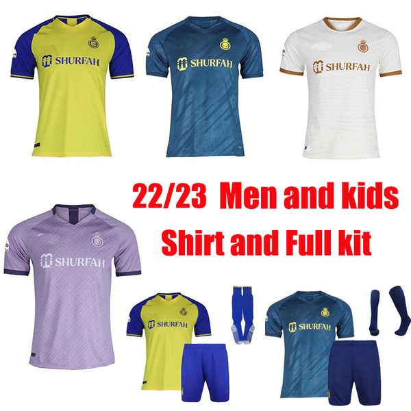 22 23 al nassr fc soccer jerseys ronaldo uniform 2022 2023 home away third fourth mens kids kits gonzalo martinez talisca football shiirt al, Black;yellow
22 23 al nassr fc soccer jerseys ronaldo uniform 2022 2023 home away third fourth mens kids kits gonzalo martinez talisca football shiirt al, Black;yellow