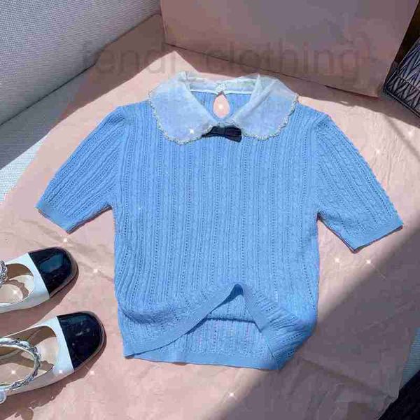 women's knits & tees designer shenzhen nanyou high-end early autumn new organza polo beaded embroidery knitted temperament short sleeve, White
women's knits & tees designer shenzhen nanyou high-end early autumn new organza polo beaded embroidery knitted temperament short sleeve, White