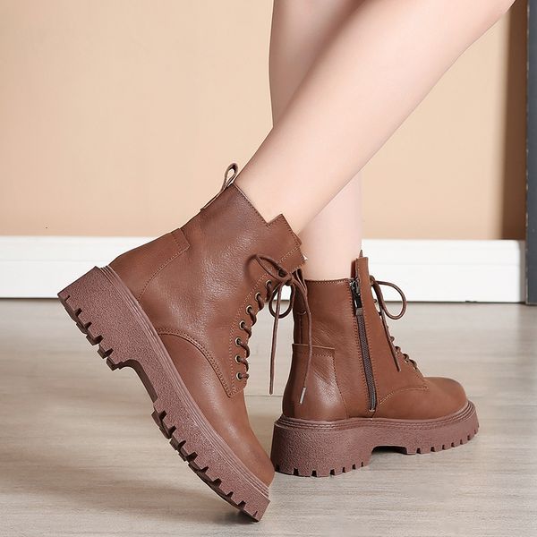 boots cowhide martin women's british style ankle autumnwinter bare loose fat feet thick soles short 230227, Black
boots cowhide martin women's british style ankle autumnwinter bare loose fat feet thick soles short 230227, Black