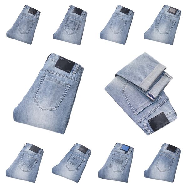 men's jeans spring summer thin slim fit european american high-end brand small straight double f pants q9537, Blue
men's jeans spring summer thin slim fit european american high-end brand small straight double f pants q9537, Blue