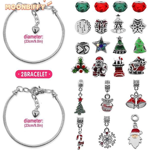 charm bracelets christmas advent calendar christmas themed diy charm jewelry bracelet making kit for girls christmas gift box year navidad 2, Golden;silver
charm bracelets christmas advent calendar christmas themed diy charm jewelry bracelet making kit for girls christmas gift box year navidad 2, Golden;silver