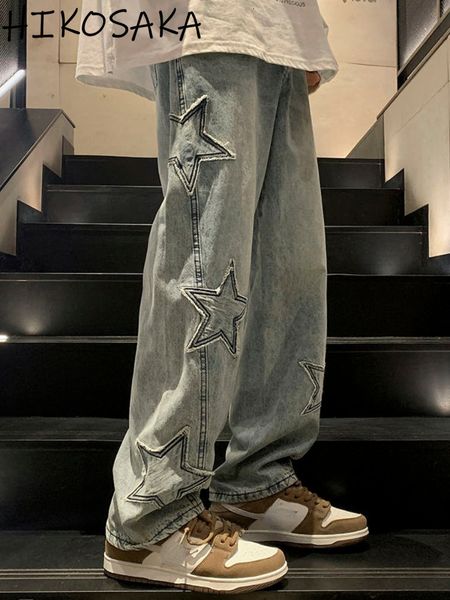 women's jeans vintage high street star embroidery denim jeans loose straight wide leg pants y2k aesthetic punk casual grunge pantalon e, Blue
women's jeans vintage high street star embroidery denim jeans loose straight wide leg pants y2k aesthetic punk casual grunge pantalon e, Blue