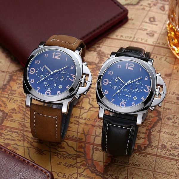 2023 men's luxury quartz watch business leisure six-pin multi-function calendar waterproof luminous belt watches, Slivery;brown
2023 men's luxury quartz watch business leisure six-pin multi-function calendar waterproof luminous belt watches, Slivery;brown