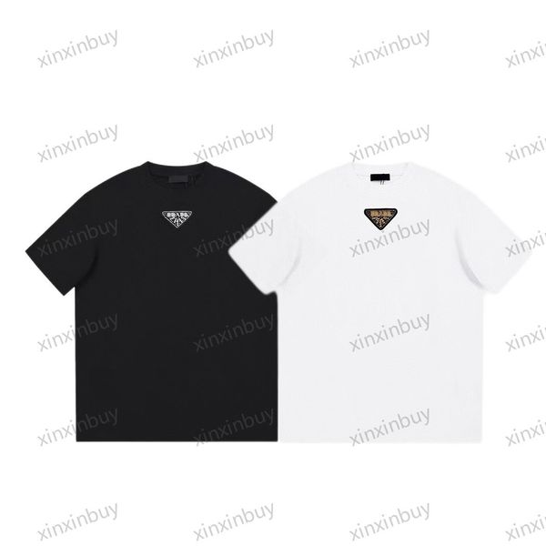 xinxinbuy men designer tee t shirt 23ss beaded triangle triangle label embroidery short sleeve cotton women white black s-2xl, Black;brown
xinxinbuy men designer tee t shirt 23ss beaded triangle triangle label embroidery short sleeve cotton women white black s-2xl, Black;brown
