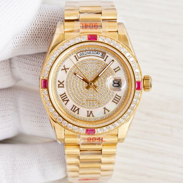 c-factory mens watch 41mm full diamond bezel bracelet 18k yellow gold watches lady automatic movement mechanical automatic men's wristw, Slivery;brown
c-factory mens watch 41mm full diamond bezel bracelet 18k yellow gold watches lady automatic movement mechanical automatic men's wristw, Slivery;brown