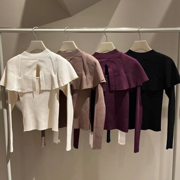 women's sweaters kuzuwata lapel ruffled shawl patchwork long sleeve slim pull femme autumn winter 2 ways sweaters japan sweet simple ju, White;black
women's sweaters kuzuwata lapel ruffled shawl patchwork long sleeve slim pull femme autumn winter 2 ways sweaters japan sweet simple ju, White;black