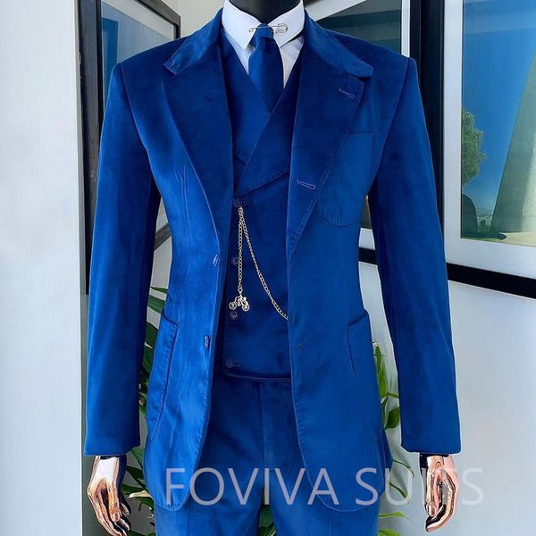 men's suits blazers royal blue velvet suits for men 3 piece wedding grooms tuxedo notched lapel male fashion jacket with vest pants 230, White;black
men's suits blazers royal blue velvet suits for men 3 piece wedding grooms tuxedo notched lapel male fashion jacket with vest pants 230, White;black