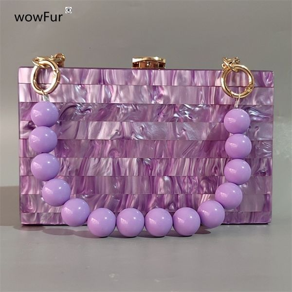 evening bags brand luxury pearl purple fashion women shoulder bag bead handle chain acrylic box clutches wedding party purse 230225
evening bags brand luxury pearl purple fashion women shoulder bag bead handle chain acrylic box clutches wedding party purse 230225