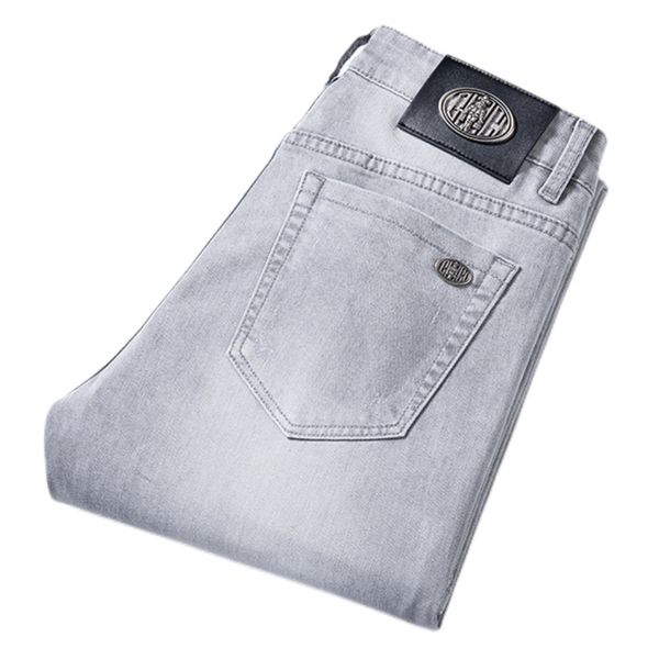 men's jeans spring summer thin slim fit european american high-end brand small straight double f pants q9542-1, Blue
men's jeans spring summer thin slim fit european american high-end brand small straight double f pants q9542-1, Blue