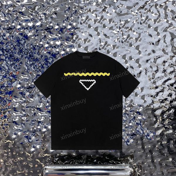 xinxinbuy men designer tee t shirt 23ss paris triangle label embroidery short sleeve cotton women white black khaki apricot xs-l, Black;brown
xinxinbuy men designer tee t shirt 23ss paris triangle label embroidery short sleeve cotton women white black khaki apricot xs-l, Black;brown