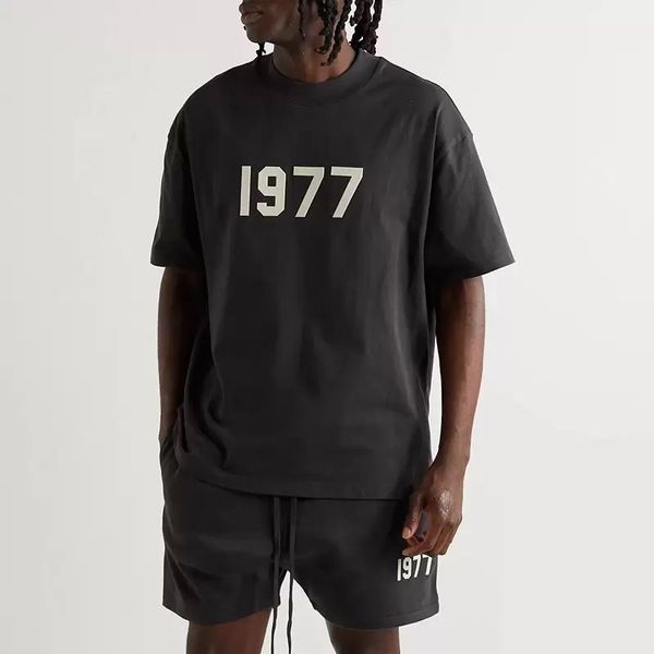 ess 1977 flocked t-shirt 100% cotton tee hip hop loose men women short sleeve t-shirts oversized sports wear, White;black
ess 1977 flocked t-shirt 100% cotton tee hip hop loose men women short sleeve t-shirts oversized sports wear, White;black