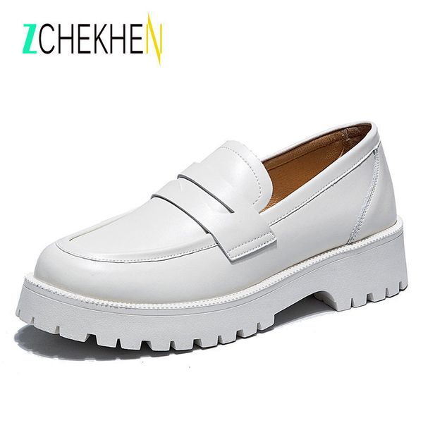 dress shoes white black chunky loafers women split leather platform shoes round toe slip on ladies flats handmade 230227
dress shoes white black chunky loafers women split leather platform shoes round toe slip on ladies flats handmade 230227