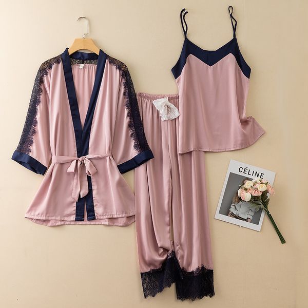 womens sleepwear lisacmvpnel 3 pcs suit women pajamas summer ice silk long sleeved with bra lace home clothes pyjamas 230227, Black;red
womens sleepwear lisacmvpnel 3 pcs suit women pajamas summer ice silk long sleeved with bra lace home clothes pyjamas 230227, Black;red