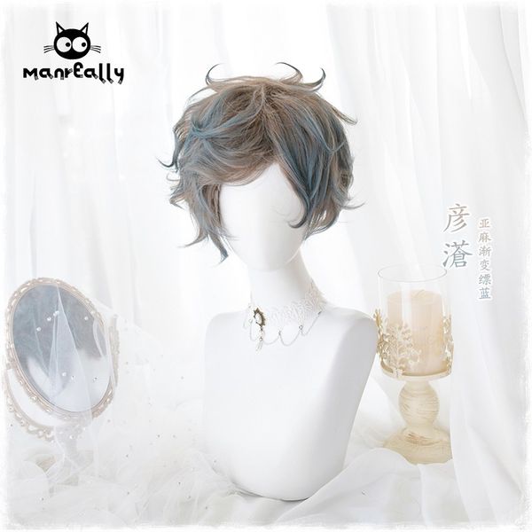 daily short roll taco wig harajuku lolita yan laplap tai lolita, Black